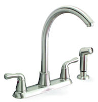 Premier&reg; Sanibel&trade; 8" Brushed Nickel Lever Handle Kitchen Faucet With Spray
