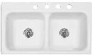 CorStone&reg; Cumberland 33" x 19" x 8 1/2" Acrylic Kitchen Sink with Microban&reg;
