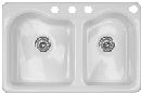 CorStone&reg; Warwick 33" x 22" x 8 1/2" Acrylic Kitchen Sink with Microban&reg;