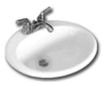 CorStone� Columbia 20" x 17" Oval Acrylic Lavatory Sink