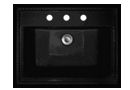 CorStone® Chesnee 23" x 18 1/4" Rectangle Acrylic Lavatory Sink with Microban®