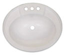 20" x 17" Almond Oval Plastic Lavatory Sink