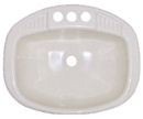 20" x 16" Almond Plastic Lavatory Sink