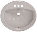 20" x 17" Almond Oval China Lavatory Sink