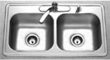 33" x 19" x 8" Stainless Steel Kitchen Sink