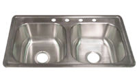33" x 19" x 8" Stainless Steel Kitchen Sink