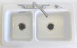 33" x 19" x 8" White Acrylic Kitchen Sink