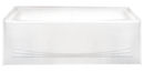 Maax® 54" x 27" White Center Drain Fiberglass Bathtub