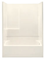 Lasco&reg; 54" x 29" Almond Fiberglass Sectional Tub/Shower