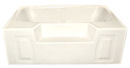 American Bath 54" x 42" Almond Standard Gauge ABS Garden Tub