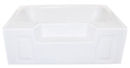 American Bath 60" x 42" White Standard Gauge ABS Garden Tub