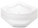 Better Bath® 54" x 54" White Center Drain Heavy Gauge ABS Corner Tub