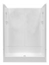 Frontline Diamond&reg; 54" x 27" White Fiberglass Sectional Shower