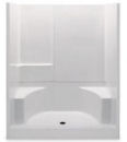 Lasco® 60" x 34" Fiberglass Sectional Shower W/Seats