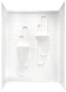 Better Bath® 54" x 28" White ABS 3 Piece Shower Wall Surround