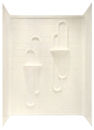 Better Bath® 54" x 28" Almond ABS 3 Piece Shower Wall Surround
