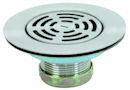 4 1/2" Chrome Flat Top Strainer Shower Drain