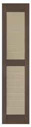 12" Two Tone Closed Shaker Panel Vinyl Shutters