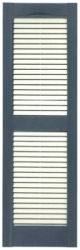 12" Two Tone Open Louvered Vinyl Shutters