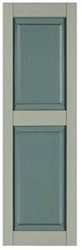 12" Two Tone Raised Panel Vinyl Shutters