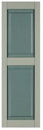 12" Two Tone Raised Panel Vinyl Shutters