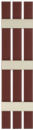 12" Two Tone Open Weave Board-N-Batten Vinyl Shutters