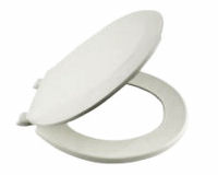 White Round Front Plastic Toilet Seat