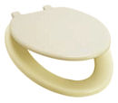 Almond Round Front Wood Toilet Seat