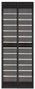 14 7/8" Two Tone Open Shaker Panel Double Wide Vinyl Shutters