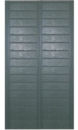 19" Closed Shaker Panel Double Wide Vinyl Shutters