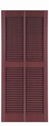 19" Open Louvered Double Wide Vinyl Shutters