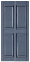 19" Raised Panel Double Wide Vinyl Shutters