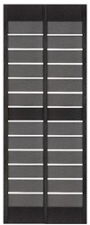 19" Two Tone Open Shaker Panel Double Wide Vinyl Shutters
