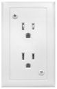 Wirecon® White Self Contained Wall Receptacle
