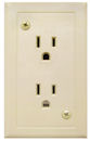 Wirecon® Almond Self Contained Wall Receptacle