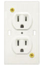 Wirecon® White Self Contained Wall Receptacle