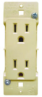 Pass & Seymour Almond Self Contained Wall Receptacle