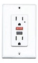 White 15 AMP Ground Fault Circuit Interrupter