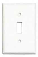 White Single Gang Wall Switch Plate