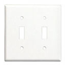 White Two Gang Wall Switch Plate