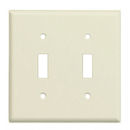 Almond Two Gang Wall Switch Plate