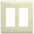 Pass & Seymour Almond Two Gang Snap-On Wall Switch/Receptacle Plate