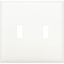 Wirecon® White Two Gang Snap-On Wall Switch Plate