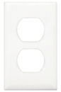 Wirecon® White Single Gang Snap-On Wall Receptacle Plate