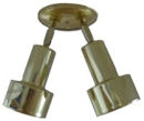 Brass Twin Bullet Light Fixture
