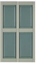 29" Two Tone Raised Panel Double Wide Vinyl Shutters