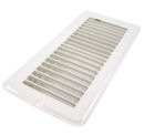 4" x 12" White Metal Floor Register
