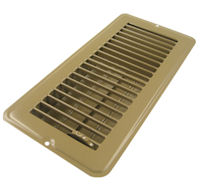4" x 8" Brown Metal Floor Register