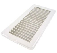 4" x 8" White Metal Floor Register