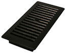 4" x 8" Black Plastic Floor Register
